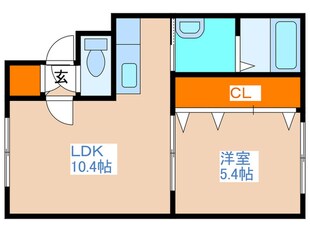 キューブ中の島２・３Ｎの物件間取画像